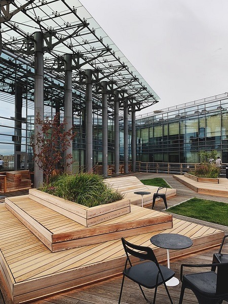 plant box made of composite decking boards