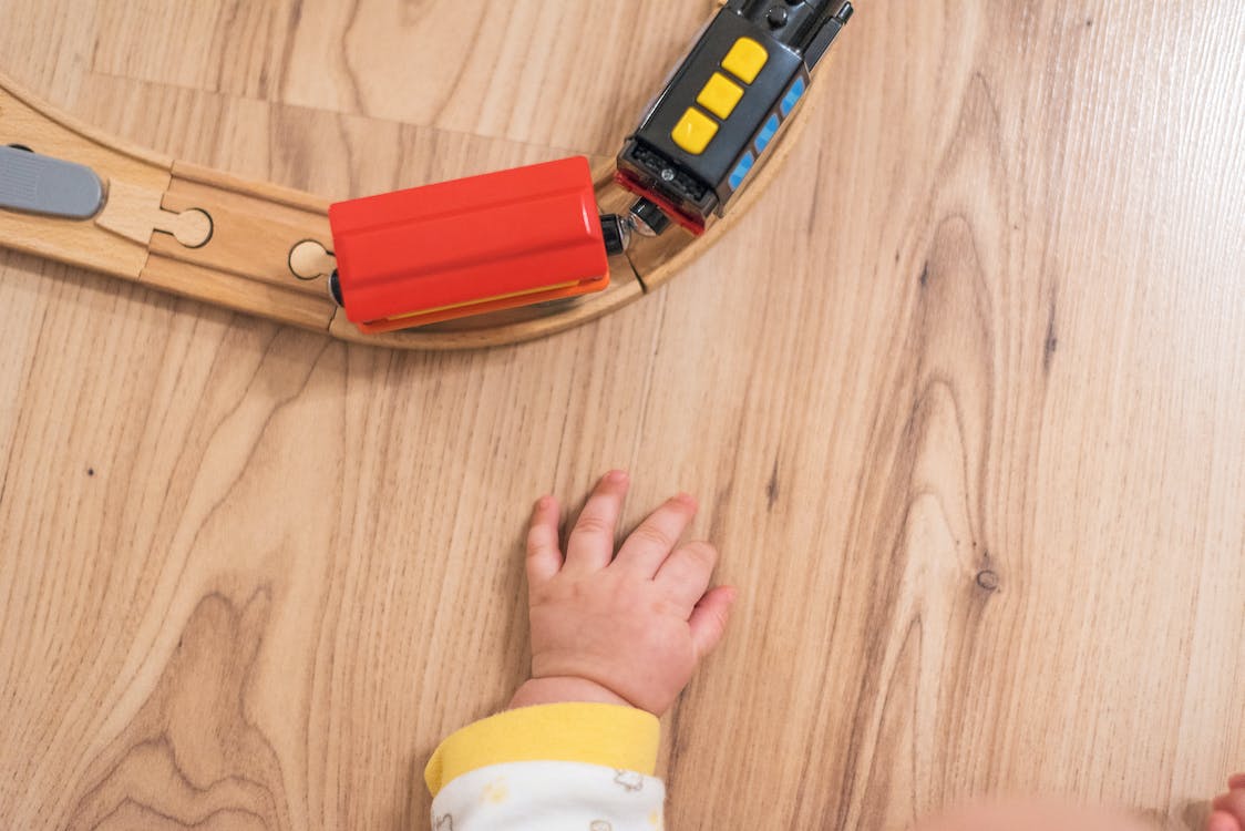 1. Wooden train tracks