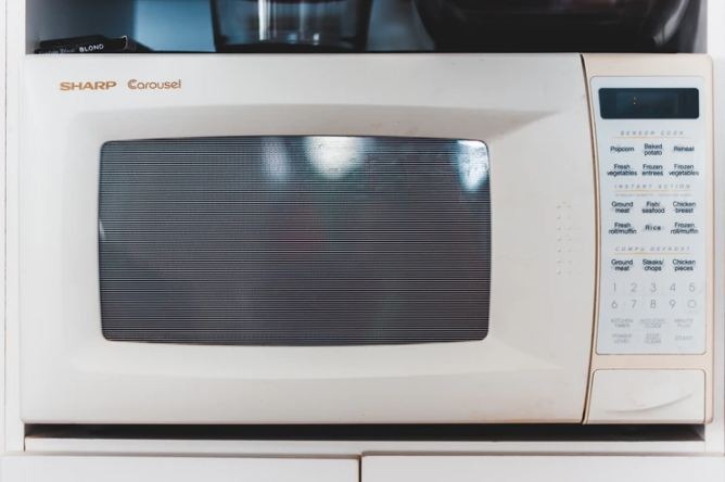 a white microwave