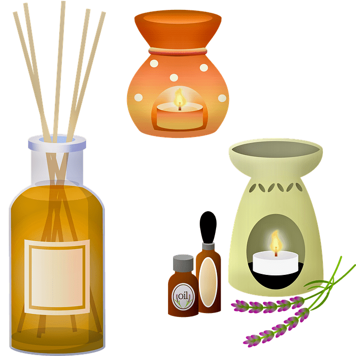 Diffuser oil, scented candle, and wax melt 