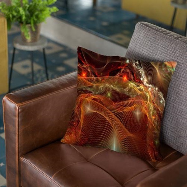 Fractal Cosmos Ii Throw Pillow
