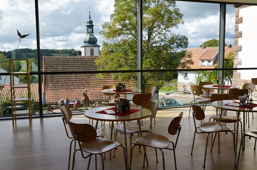 Glass tabletops are used in restaurants as they are easy to clean and aesthetically pleasing. 