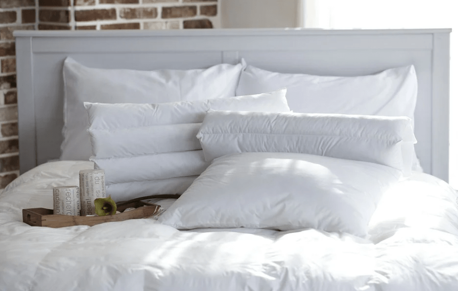 white pillows
