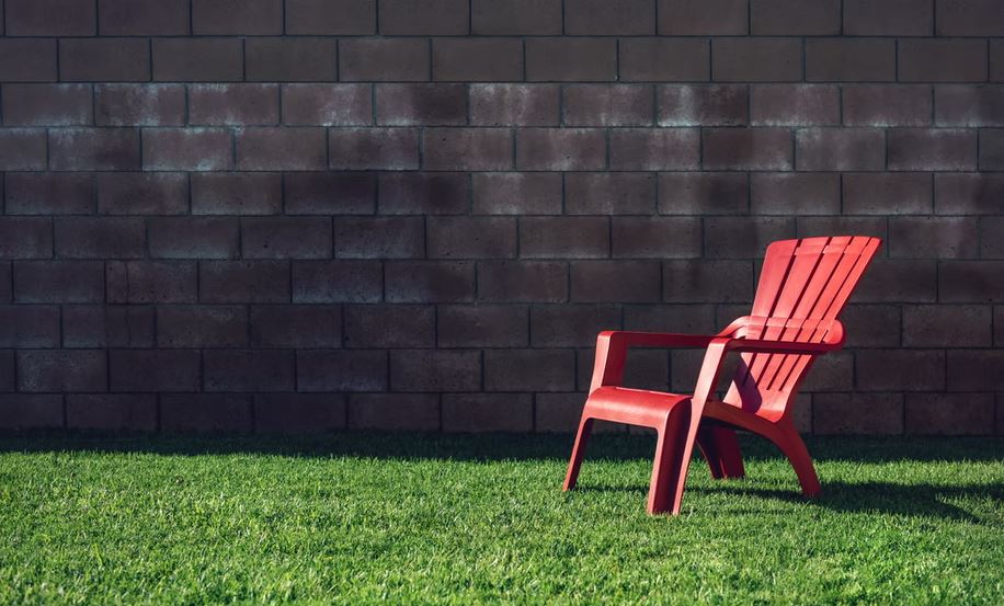 a backyard seat