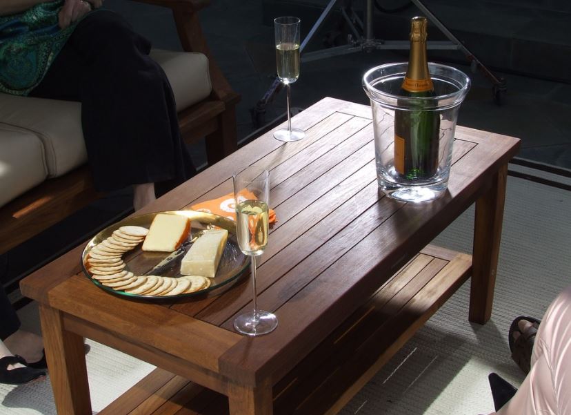 table made of teak wood