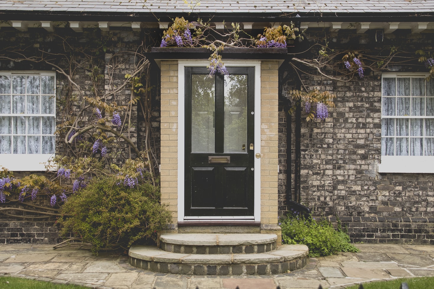 a classy front entry of a home