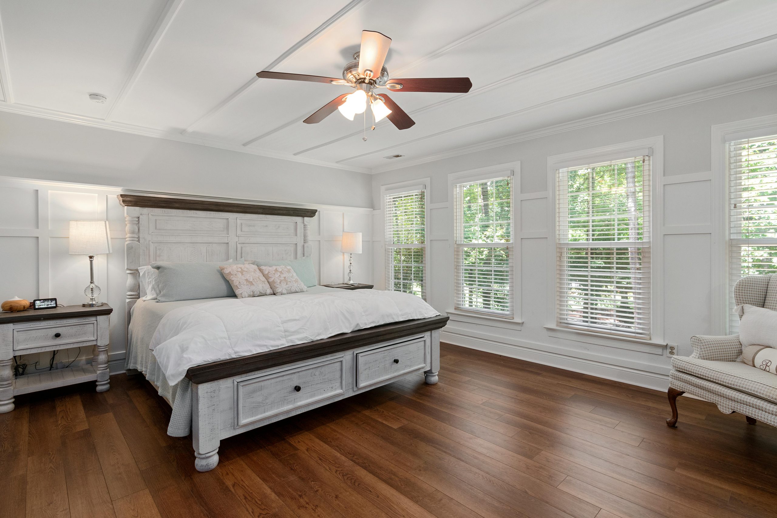 large bed inside a bedroom