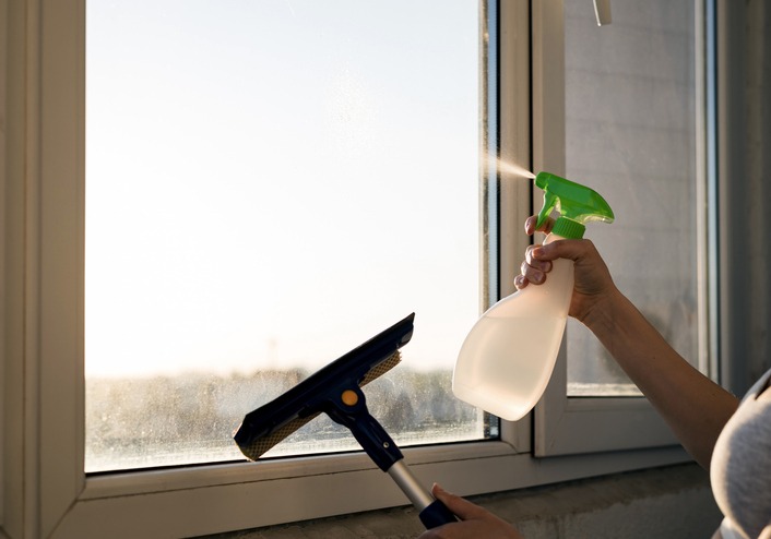 cleaning windows
