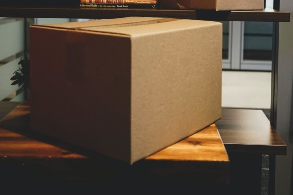 delivered cardboard box package