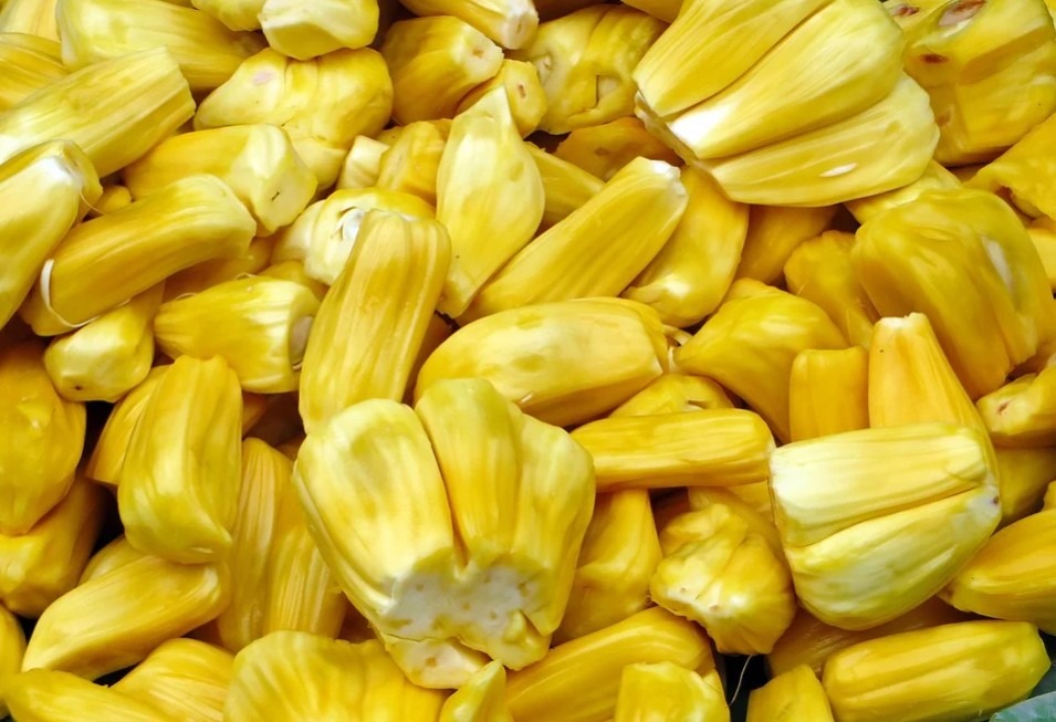 Peeled ripe jackfruit