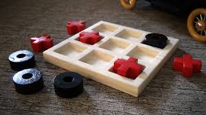 Wooden oversized tic-tac-toe