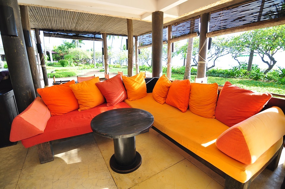 Orange Couch for decoration