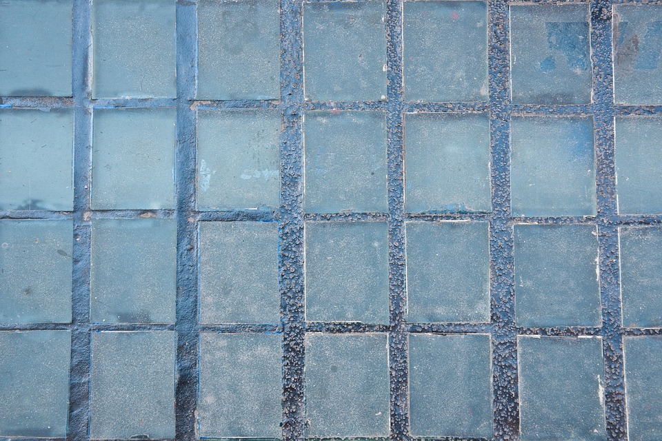 Textured glass tiles