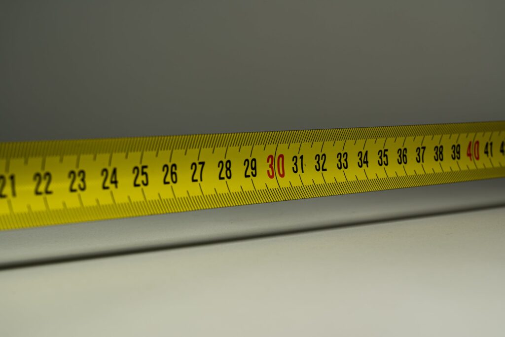 a yellow measuring tape