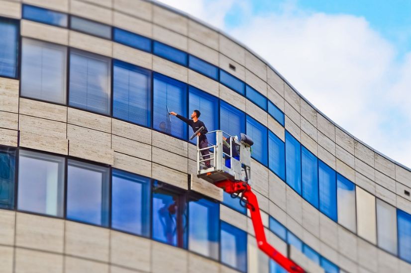 Cleaning the glass windows is a bit difficult especially if they are on top of buildings. 