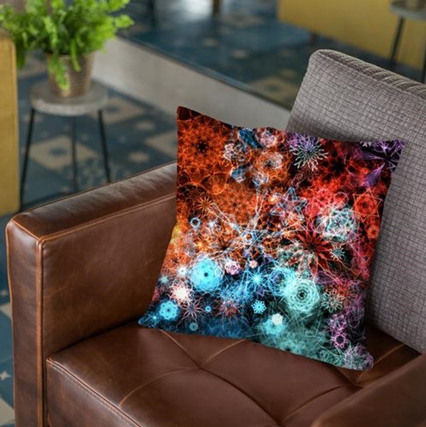 Psychedelic Universe Throw Pillow