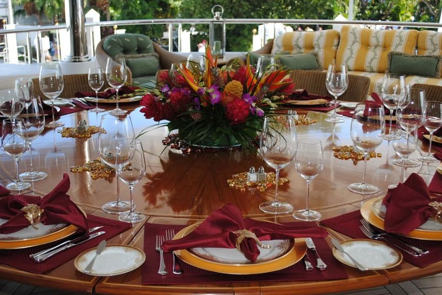 a formal table setting