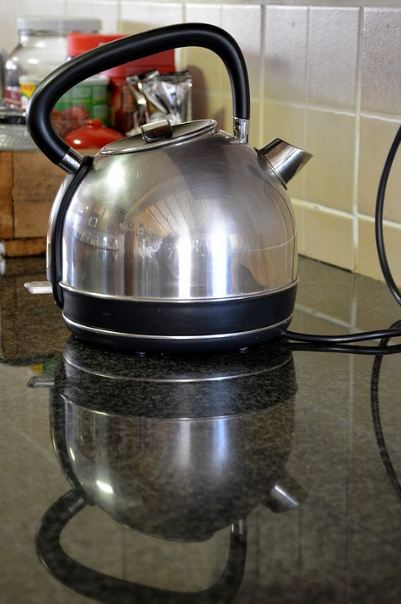 a stainless electric kettle