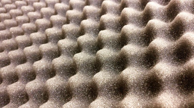 foam used for soundproofing a room