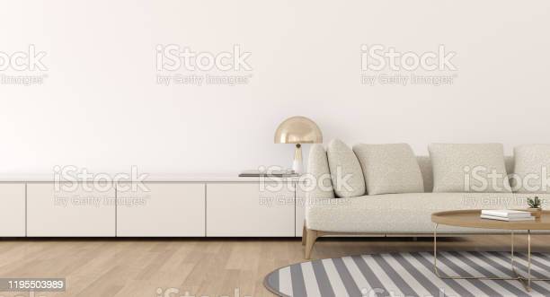 A modern, minimal living room with vinyl flooring