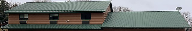 green corrugated metal roofing
