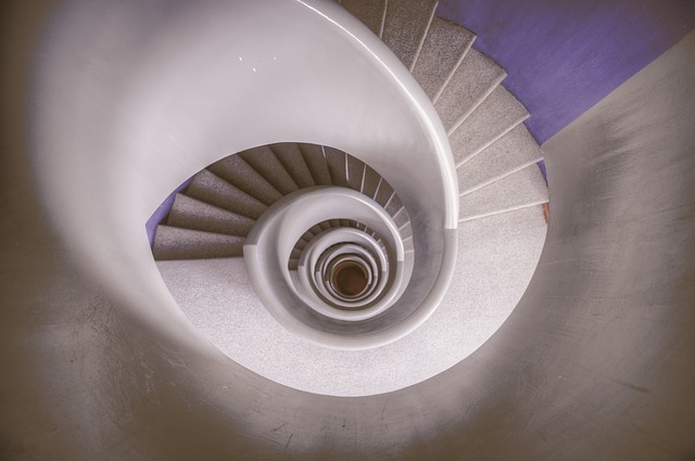 spiral and open staircase