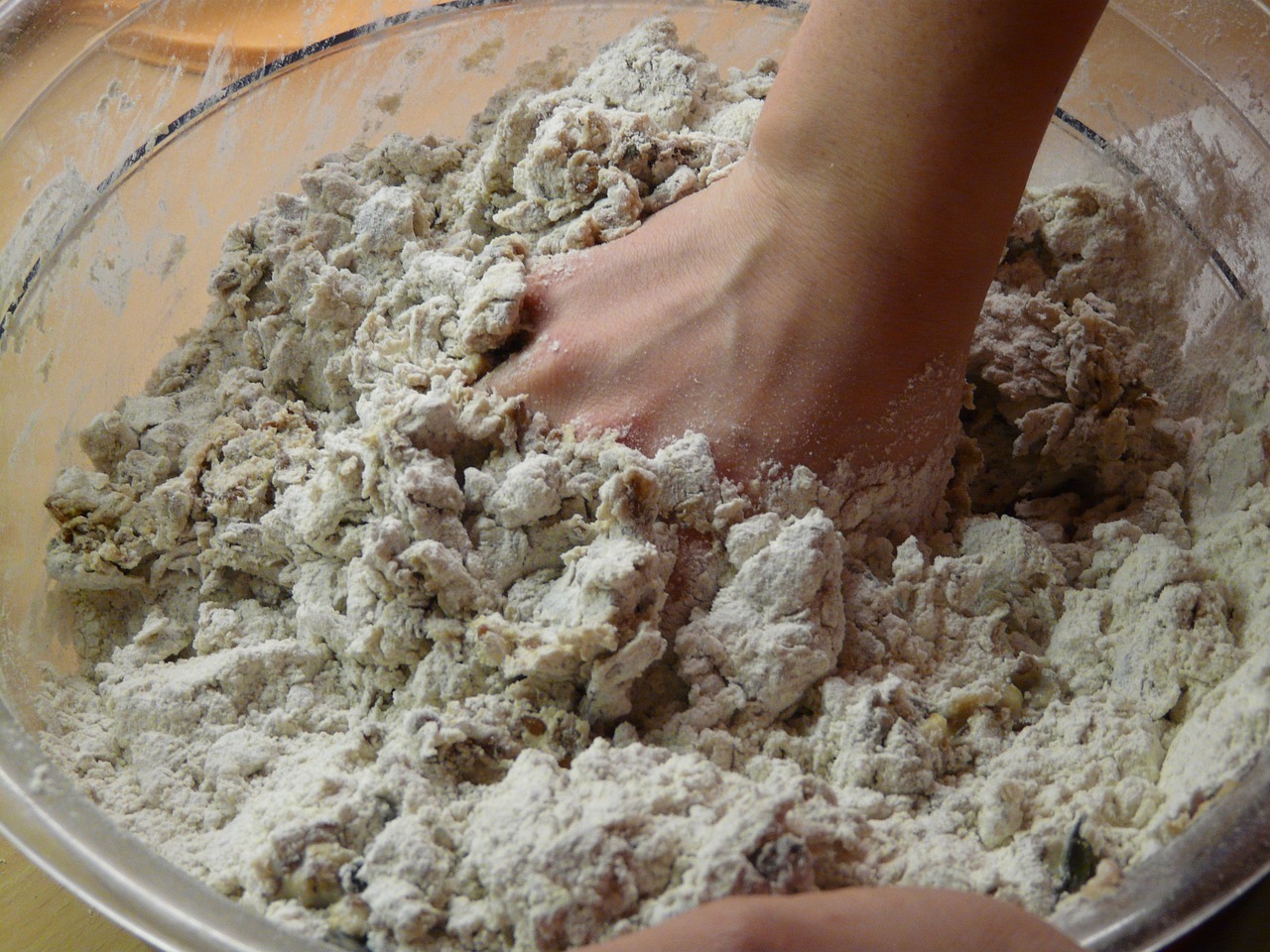 to bake dough knead yeast dough